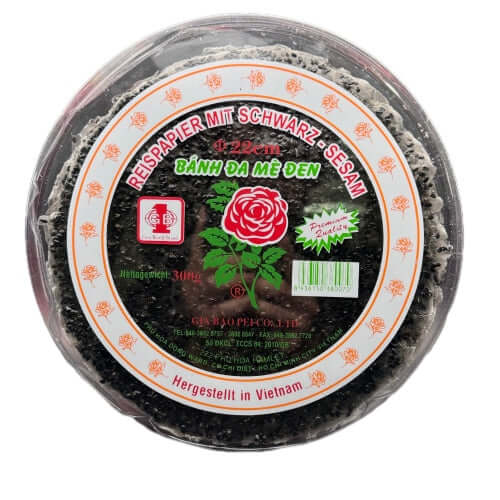GIA BAO Reispapier mit schwarzen Sesam (zum snacken) 300g