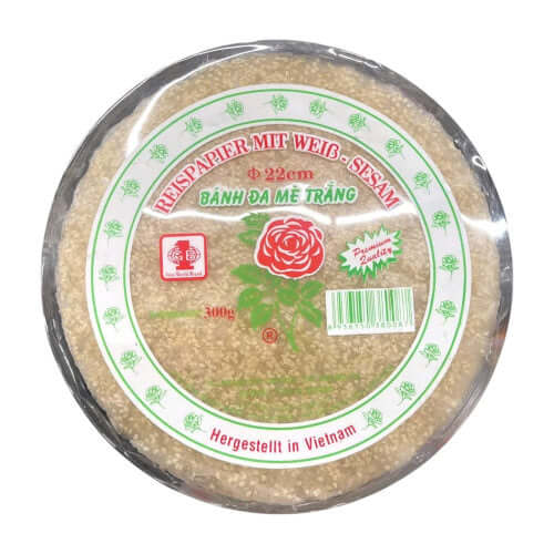 GIA BAO Reispapier mit weißen Sesam (zum snacken) 300g