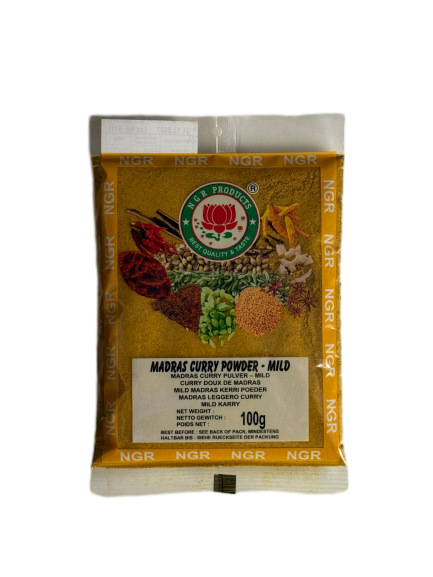NGR Mild Madras Curry Pulver 100g